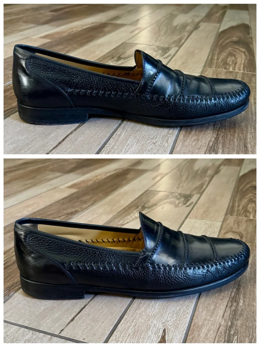 Mezlan SPYDER Black Leather Loafers, Luxury Slip-On Dress / Driving Moc sz. 12